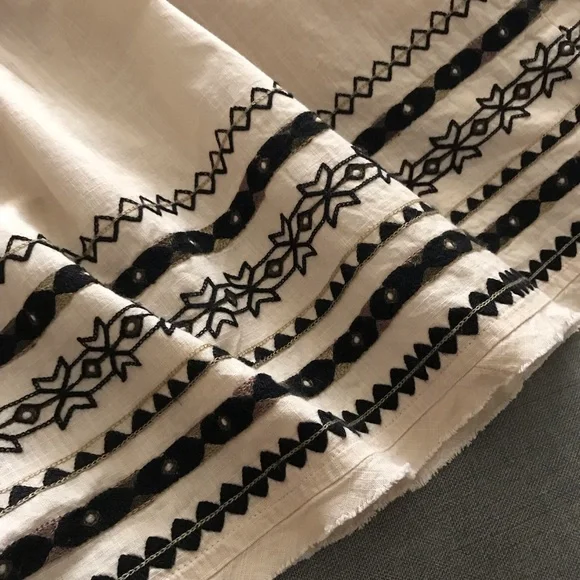 Free People Cotton Top with Black Embroidery - Picture 5 of 8